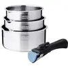 Image de Batterie de cuisine ARTHUR MARTIN de 3 casseroles 16-18-20 cm + poignée