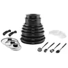 Image de ARTHUR MARTIN Batterie 20 pcs Noir Mat AM558