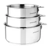 Image de Arthur Martin Set de 3 Casseroles Inox 16-18-20 cm, Poignée Détachable