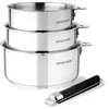 Image de Batterie de cuisine ARTHUR MARTIN 3 casseroles poignee amovible