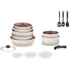 Image de Batterie de cuisine Arthur Martin Batterie 18 pièces crème AM1453 CREME