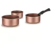 Image de Arthur Martin - Set de 3 casseroles 16-18-20 cm + 1 poignée - Aluminium - revêtement anti adhérent - poignée amovible - Tous feux dont induction