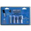 Image de LEMAN lot de 4 mèches bois universelles droites carbure queue 8mm pour défonceuse