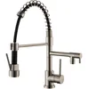 Image de Mitigeur d'Evier Chef Double Sortie Inox Brossé OASIS by Eurosanit