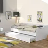 Image de Cosy Lit gigogne Contemporain Blanc + sommier en Bois épicéa Massif - l 90 x L 190 cm