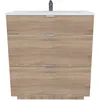 Image de Meuble sous-vasque MARBELLA 80 cm + 3 tiroirs / Chêne blanchi