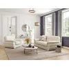 Image de Vente-unique - Fauteuil en Cuir Thibault - Ivoire