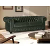 Image de Vente-unique - Canapé Chesterfield 3 Places Brenton 100% Cuir de Buffle - Vert Empire