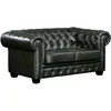 Image de Vente-unique - Canapé Chesterfield 2 Places Brenton 100% Cuir de Buffle - Vert Empire