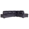 Image de Vente-unique - Canapé d'angle en Cuir Onyx II - Noir - Angle Droit