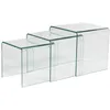 Image de Vente-unique Tables Basses gigognes Minka - Verre courbé Transparent