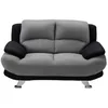 Image de Vente-unique - Canapé 2 Places en Microfibre MUSKO - Bicolore Gris et Noir