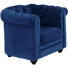 Image de Vente-unique Fauteuil Chesterfield - Velours Bleu Roi
