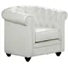 Image de Vente-unique - Fauteuil en Simili Chesterfield - Blanc