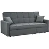 Image de Vente-unique Canapé 3 Places Convertible en Tissu CANETTI - Gris
