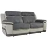 Image de Canapé 3 Places Relax en Microfibre TALCA - Anthracite et Gris Clair