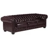 Image de Vente-unique - Canapé Chesterfield 4 Places Brenton 100% Cuir de Buffle Bordeaux