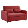 Image de Vente-unique - Canapé 2 Places Convertible en Tissu Rouge AYLA