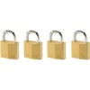 Image de Cadenas en laiton 30 mm sentrouvrant - MASTER LOCK - Lot de 4 - Jaune - A clé - Diamètre de lanse 5 mm