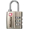 Image de Cadenas TSA à combinaison personnalisable - MASTER LOCK - Nickel - 30 mm