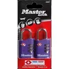 Image de MASTER LOCK 2 Cadenas 30 mm à combinaison TSA - couleur aléatoire