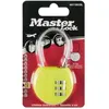 Image de Cadenas à combinaison programmable avec porte-adresse - MASTER LOCK - 42 mm - Corps ABS et câble acier - couleur aléatoire