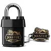 Image de Master Lock 1921EURDCC Cadenas Haute Sécurité Etanche avec le Logo des 100 ans, Noir, 97 x 54 x 32 mm