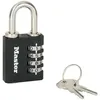 Image de MASTER LOCK Cadenas en aluminium 4 chiffres - Avec clés de secours - 40mm - Noir