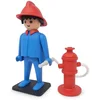 Image de Plastoy Playmobil Vintage de Collection : Le Pompier PLA00217 Multicolore