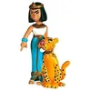 Image de Plastoy Astérix Figurine Cléopâtre et sa panthère - Résine - 7 cm