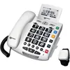 Image de Geemarc Pack Serenities - Téléphone de Téléassistance et Son Bracelet Détection de Chute avec Gros Boutons et Forte Amplification pour Séniors - Perte Auditive Faible ou Moyenne - Version FR