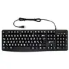 Image de Clavier Alphanumérique Filaire de Geemarc avec Grands Caractères Blancs sur Larges Touches Noires - Contraste Élevé pour Personnes Malvoyantes - Compatible avec Windows XP, Vista, 7, 8, 10 - AZERTY