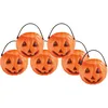 Image de P'tit Clown - Mini Pots - Chaudrons - Parfaits pour Récolte de Bonbons d'Halloween - Lot de 6 (Mini pots de citrouille)