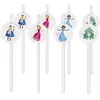 Image de P'tit Clown CAM ET LEON - Accessoires Décoration d’Anniversaire Enfant - Thème Princesses - Assiettes, Gobelets, Serviettes, Confettis, Sachets, Cartes d’Invitation (Paille x8)