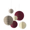 Image de P'tit Clown CAM ET Leon - Accessoires Décoration Festive Moka - Parfait pour Anniversaire (Boule alvéolé à Suspendre x6, 35cm, 25cm, 15cm)
