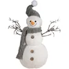 Image de P'tit Clown - Accessoire de Décoration Noël - Bonhomme de Neige, Renne, Sapin - Ambiance Enneigée - Parfaite pour Décor Maison Chrsitmas, Xmas (Bonhomme de Neige, 42 cm)