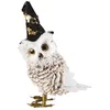 Image de P'tit Clown - Oiseau Décoratif Halloween, Effrayant et Réaliste, Ambiance Sinistre, 30 cm (Chouette avec Chapeau, 30 cm)