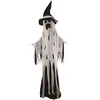 Image de P'tit Clown - Automate Halloween Animé - Animatroniques Fantôme - Animatronics Sonore et Lumineux Décoration Effrayante - Piles Non incluses (Vieux Fantôme Grincheux sur Pieds, 210 cm)