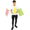 Image de P'TIT CLOWN - 23880 - Drapeaux Cyclisme 30x40 cm - Lot de 3 - Vert, Jaune, Blanc à Pois Rouges - Accessoires Déco Fans Vélo, Course, Podium, Événements Sportifs, Animation, Fête à Thème Cycliste