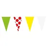 Image de P'TIT CLOWN - 23881 - Guirlande fanions Vert, Jaune, Blanc, Blanc à Pois - Accessoires Déco Fans Vélo, Course, Podium, Événements Sportifs, Animation, Fête à Thème Cycliste - 10 m