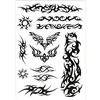Image de P'TIT CLOWN - 23917 - Tatouages Tribal Éphémères - Non Toxique - Lavable à l'Eau - Facile à Appliquer et à Retirer -Parfaits pour Déguisement Carnaval, Halloween, Fête à Thème - Plusieurs Modèles