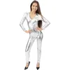 Image de P'TIT CLOWN - 60710 - Déguisement Combinaison Femme - Costume pour Adulte - Parfait pour Carnaval, Fêtes Costumées et Évènements à Thème - Polyester - Argent -Taille S/M