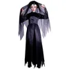 Image de P'TIT CLOWN - Costume Mariée Fantôme - Déguisement Adulte Parfait pour Halloween, Fêtes Costumées et Évènements à Thème - Noir (S-M)