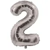 Image de Ballon aluminium chiffre argenté 85 cm - Argenté/gris