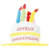 Image de P'TIT CLOWN - 81801 - Chapeau Gâteau Joyeux Anniversaire avec Bougies - Pour une Fête d'Anniversaire réussie - Adulte Unisexe - Velours Multicolore
