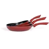 Image de Livoo - Set de 2 poêles aspect pierre MEN124GR - Ø 24, Ø28 cm, antiadhésif, finition aspect pierre, manche soft touch, compatibilité tous feux