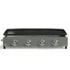 Image de Plancha gaz - LIVOO - DOC325 - 835 x 47 x 24 cm - 4 brûleurs - Vert / Noir