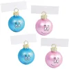 Image de Lot de 4 Boules de Noel Porte Noms Barbapapa