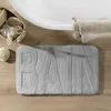 Image de Douceur d'Intérieur, Tapis de Bain (45 x 75 cm) Bain Gris Clair, Microfibre Unie Relief