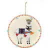 Image de Kit suspension bois à broder - Lama - 22 cm